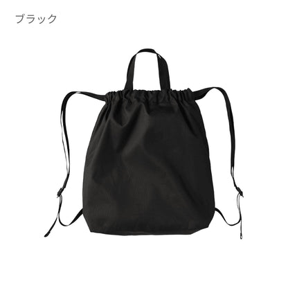 ハンドル付ポリ巾着リュック | ノベルティ(小物) | 1枚 | TR-1417 | ブラック