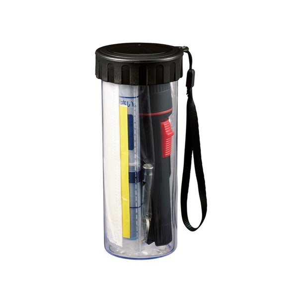 防災緊急7点セット ボトルタイプ ブラック | ノベルティ(小物) | 1枚 | TS-1681 | ブラック