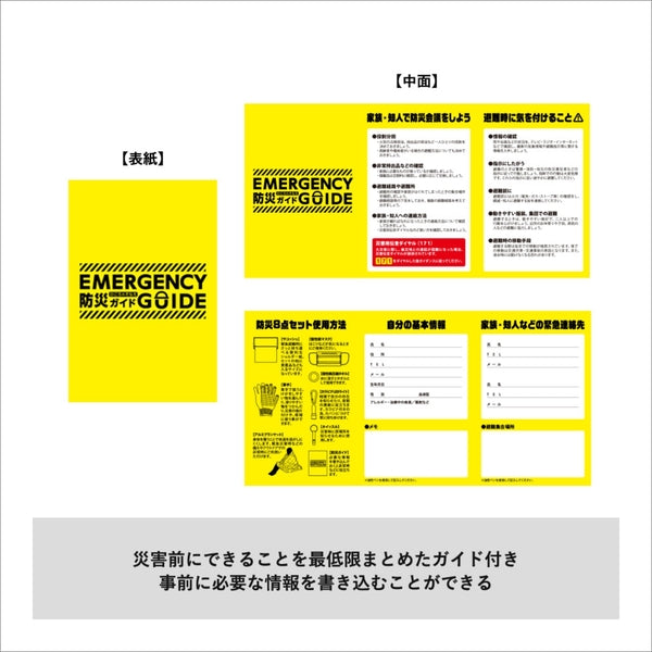 防災緊急8点セット サコッシュタイプ ブラック | ノベルティ(小物) | 1枚 | TS-1682 | ブラック
