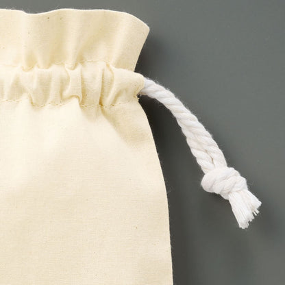 フェアトレードコットンフリル巾着(S) | ノベルティ(小物) | 1枚 | TP-0048 | スモークブルー