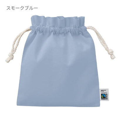 フェアトレードコットンフリル巾着（M） | ノベルティ(小物) | 1枚 | TP-0049 | ナイトブラック