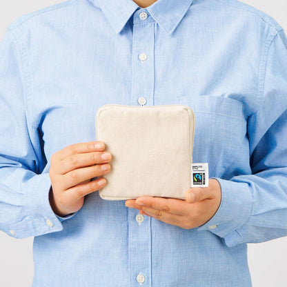 フェアトレードコットンスリムスクエアポーチ（S） | ノベルティ(小物) | 1枚 | TP-0050 | ナイトブラック