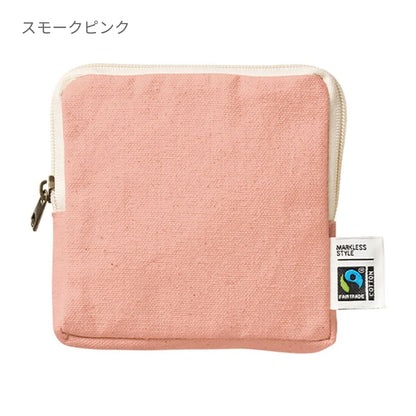 フェアトレードコットンスリムスクエアポーチ（S） | ノベルティ(小物) | 1枚 | TP-0050 | ナチュラル