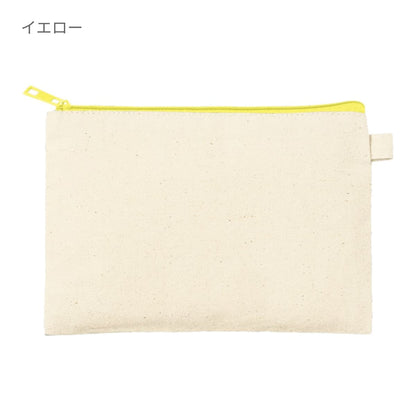 カラーファスナーキャンバスフラットポーチ（S） | ノベルティ(小物) | 1枚 | TP-0053 | ネイビー