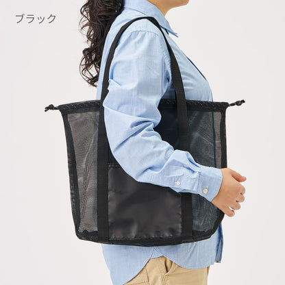 メッシュライントート（L） | ノベルティ(小物) | 1枚 | TR-1396 | ブラック