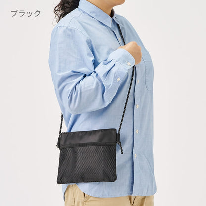 メッシュポケットサコッシュ | ノベルティ(小物) | 1枚 | TR-1397 | ブラック