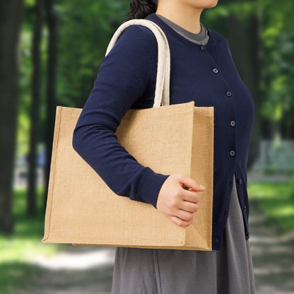 ジュートスクエアトート（ML）ワイド | ノベルティ(小物) | 1枚 | TR-1399 | オリーブ