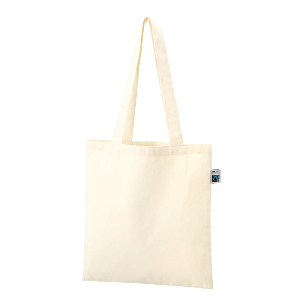 フェアトレードコットンカジュアルフラットバッグ（M） | ノベルティ(小物) | 1枚 | TR-1400 | スモークブルー