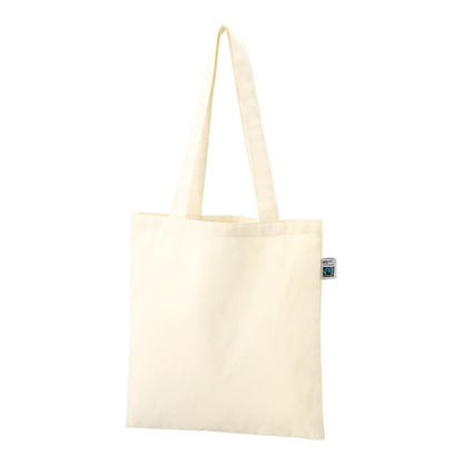 フェアトレードコットンカジュアルフラットバッグ（M） | ノベルティ(小物) | 1枚 | TR-1400 | ナイトブラック