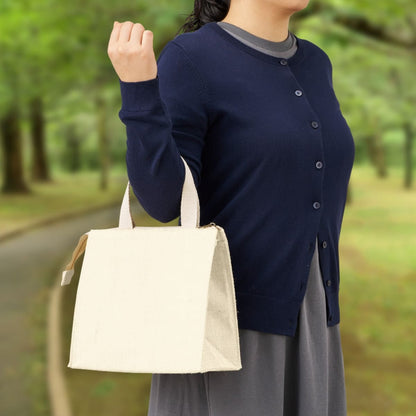 ジュートスクエア保冷トート（S） | ノベルティ(小物) | 1枚 | TR-1405 | ナチュラルベージュ