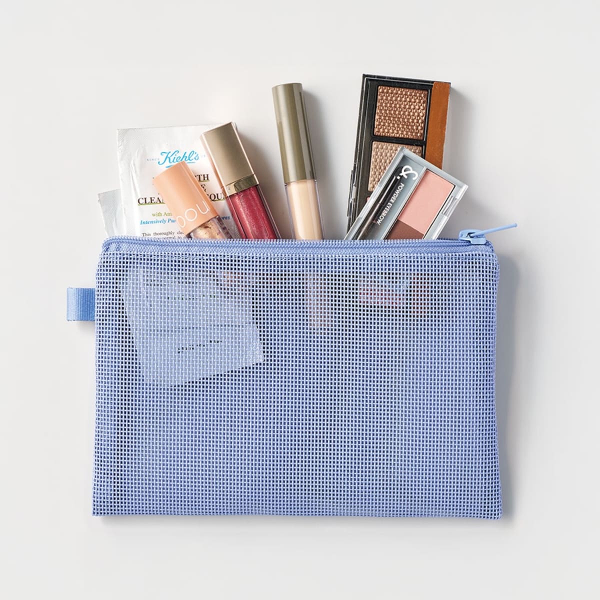 ハードメッシュフラットポーチ（S） | ノベルティ(小物) | 1枚 | TP-0071 | スモークブルー