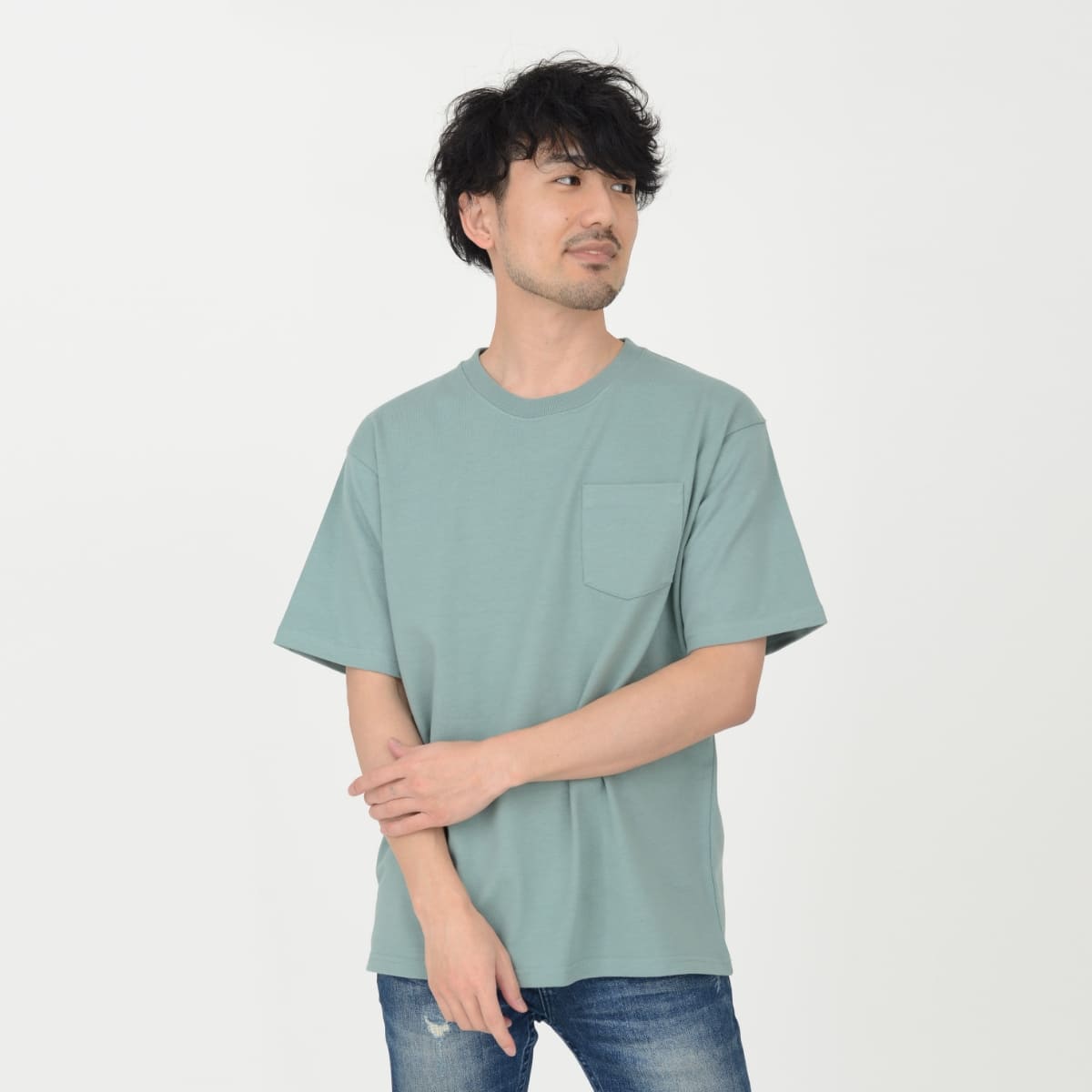 10.2オンスポケット付きスーパーヘビーウェイトTシャツ | メンズ | 1枚 | MS1157 | スモーキーブルー