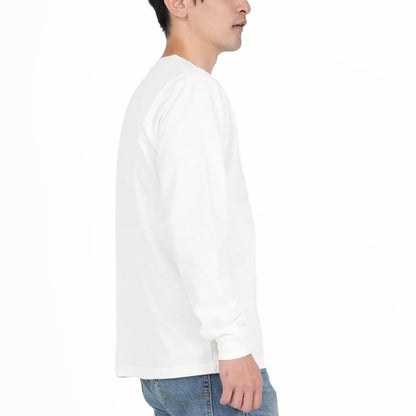 スラブ長袖Tシャツ | メンズ | 1枚 | MS1168 | オフホワイト