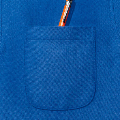 ポケット付CVC鹿の子ドライ長袖ポロシャツ | メンズ | 1枚 | MS3115 | サックス