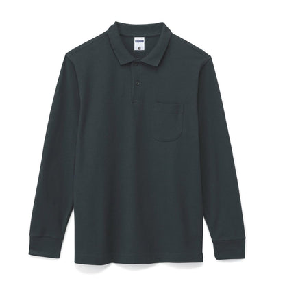 ポケット付CVC鹿の子ドライ長袖ポロシャツ | メンズ | 1枚 | MS3115 | オレンジ