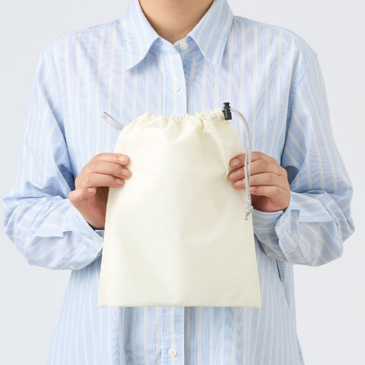 ファインライトポリ巾着(M) | ノベルティ(小物) | 1枚 | TP-0020 | ナチュラルホワイト