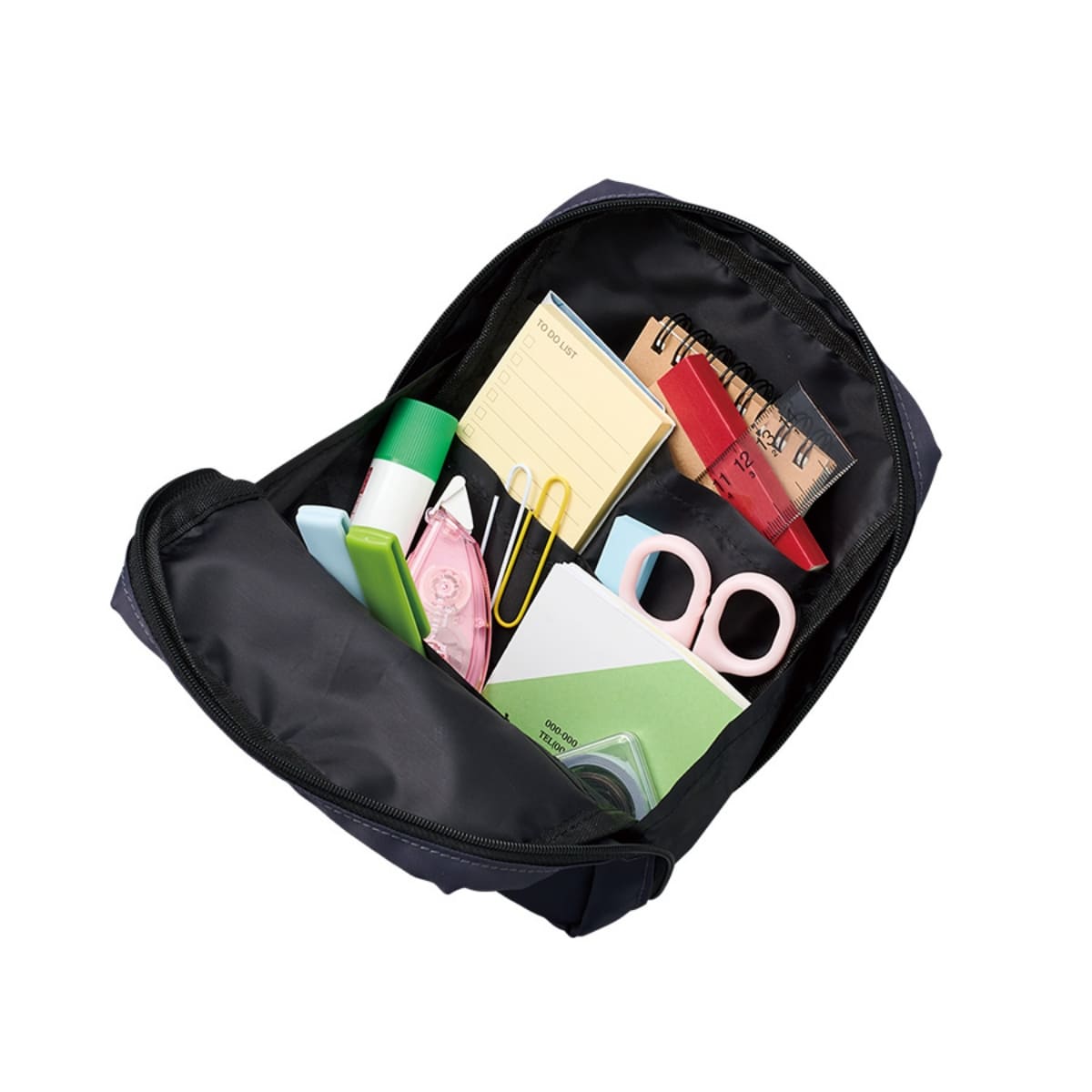 マルチポケットポリポーチ スクエア | ノベルティ(小物) | 1枚 | TP-0026 | チャコールブラック