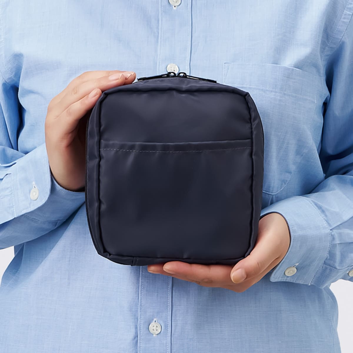 マルチポケットポリポーチ スクエア | ノベルティ(小物) | 1枚 | TP-0026 | グレージュ