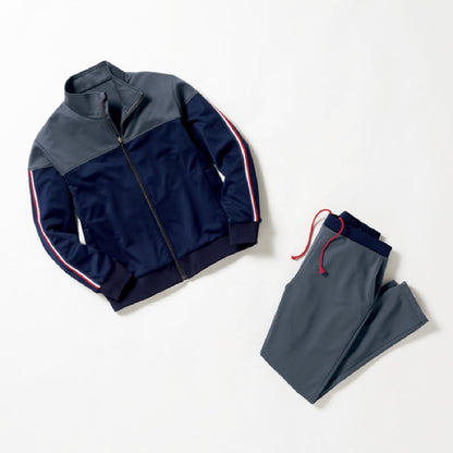 ユニセックスジャケット | 介護服（福祉・ケア） | 1枚 | TJ0804U | ネイビー×グレー