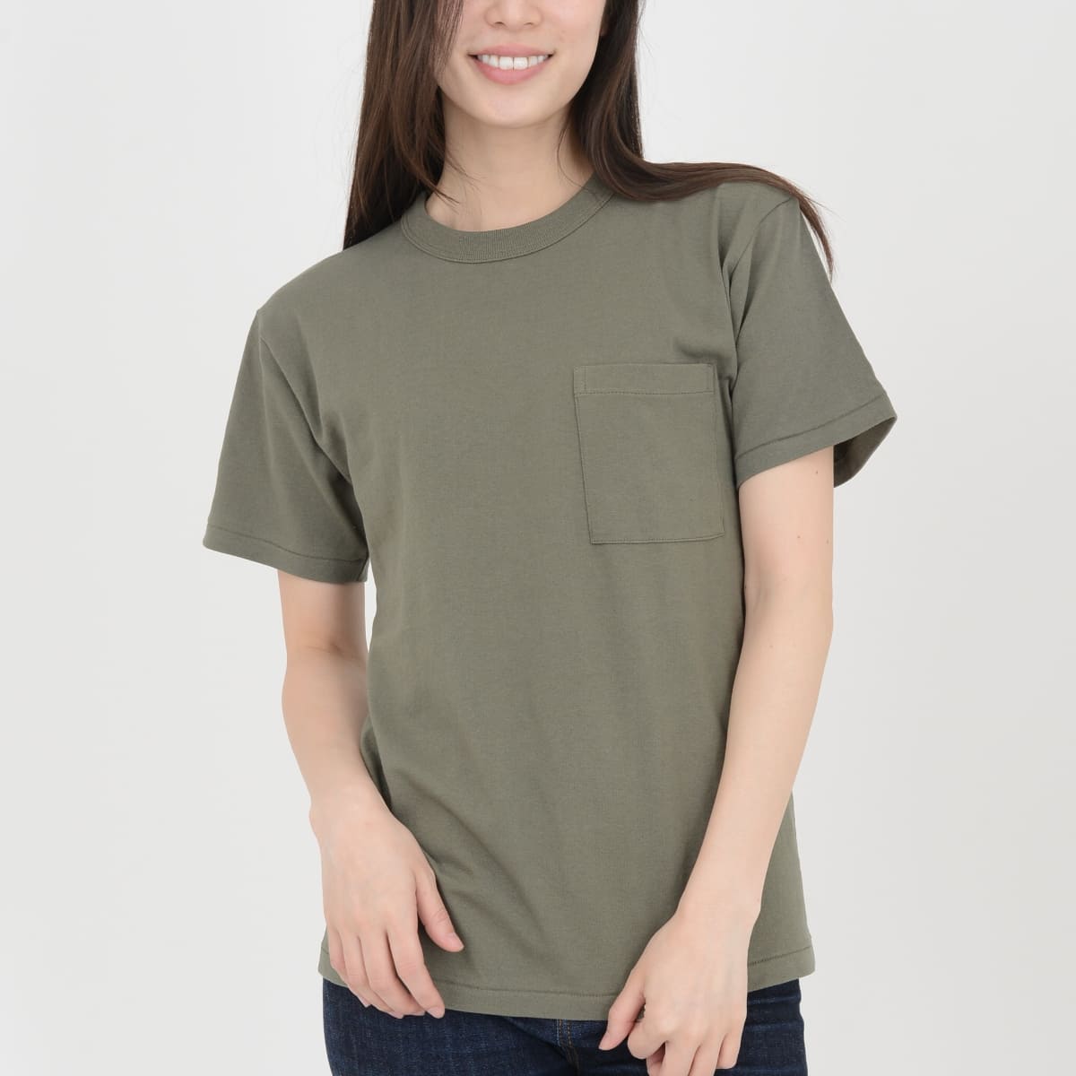 オープンエンド マックスウェイト バインダーネック ポケットTシャツ | ビッグサイズ | 1枚 | OE1119 | ネイビー