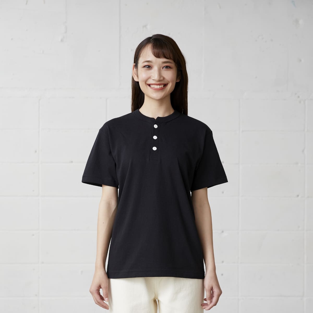 オープンエンド マックスウェイト ヘンリーネックTシャツ | ビッグサイズ | 1枚 | OE1120 | ヘザーグレー