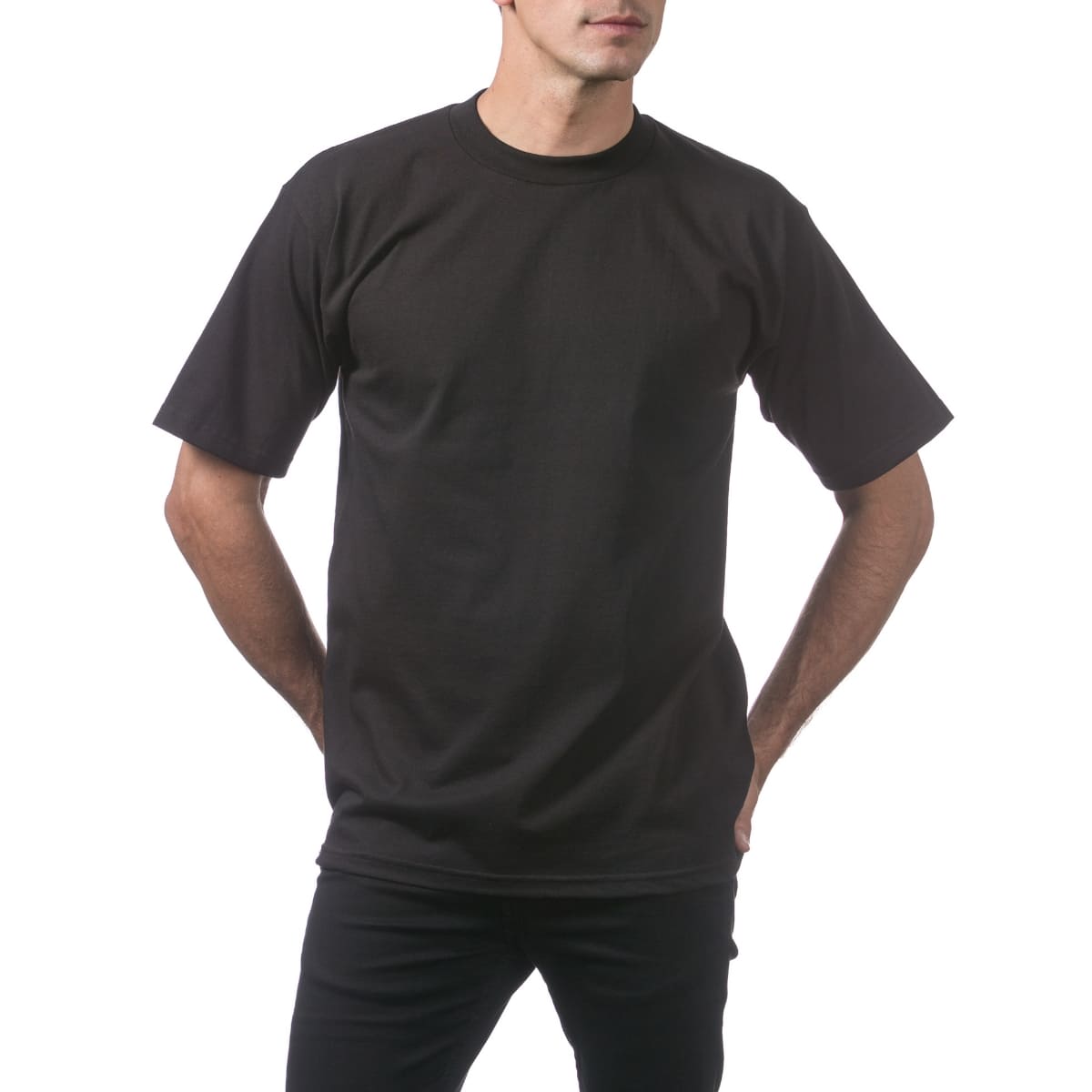 pro club 101 Adult Short Sleeve Tee Crew Neck(Heavyweight) | メンズ | 1枚 | 101 | BLACK
