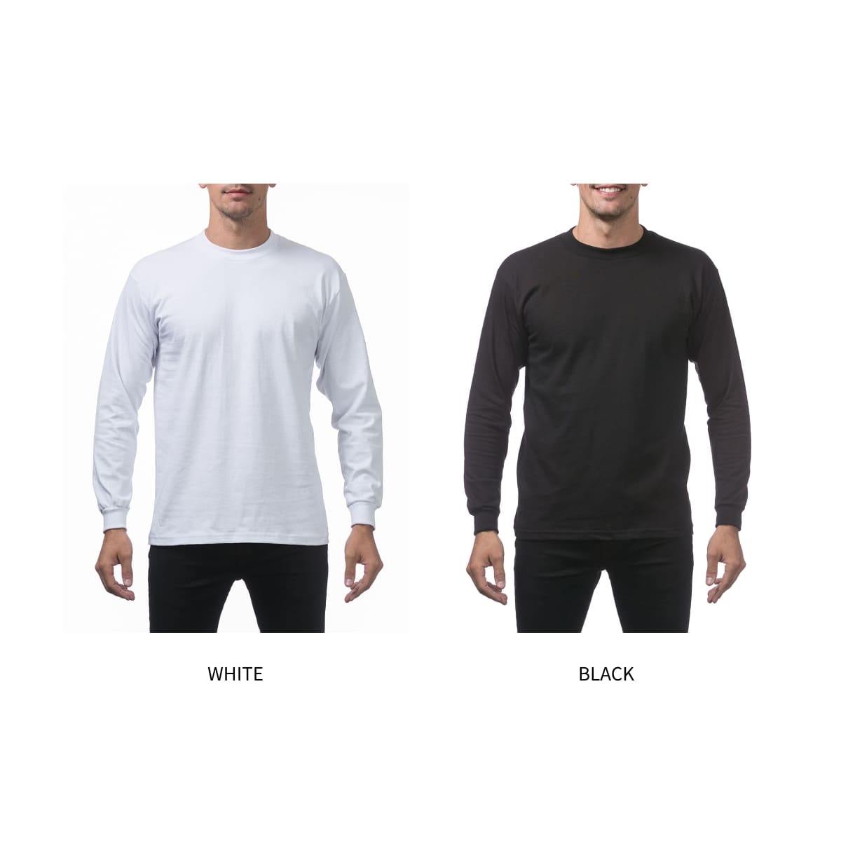 pro club Heavyweight Cotton Long Sleeve Crew Neck T-shirt | メンズ