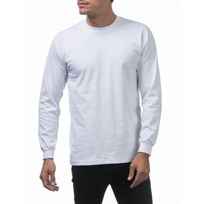 pro club Heavyweight Cotton Long Sleeve Crew Neck T-shirt | メンズ | 1枚 | 114 | WHITE