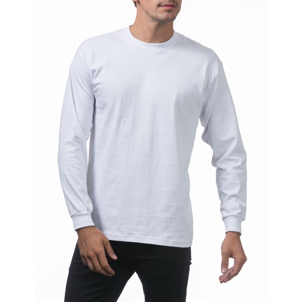 pro club Heavyweight Cotton Long Sleeve Crew Neck T-shirt | メンズ | 1枚 | 114 | WHITE