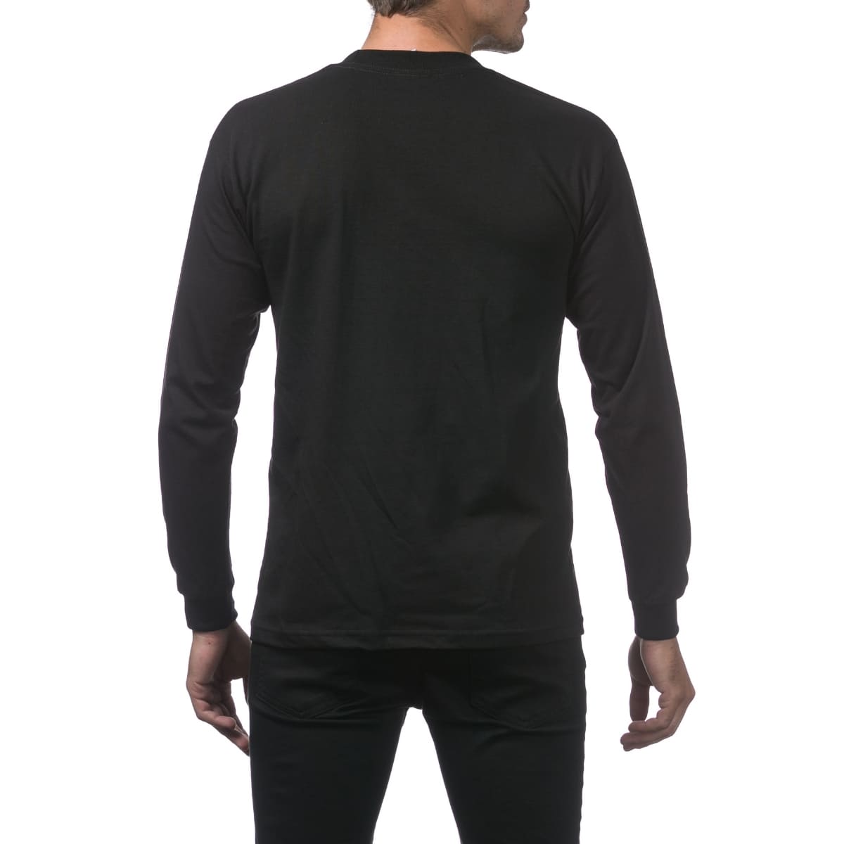 pro club Heavyweight Cotton Long Sleeve Crew Neck T-shirt | メンズ | 1枚 | 114 | BLACK