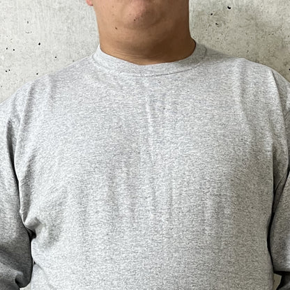 7.4オンス スーパーヘビー長袖Tシャツ | ビッグサイズ | 1枚 | 00149-HVL | 杢グレー