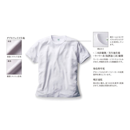 リサイクルポリエステルTシャツ | メンズ | 1枚 | RPT-925 | ブラック