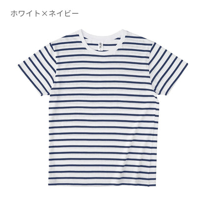 ナローボーダーTシャツ | メンズ | 1枚 | SNB-141 | ホワイト×ネイビー