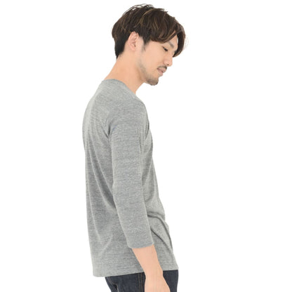 トライブレンド3/4スリーブTシャツ | メンズ | 1枚 | TBL-118 | へザーブラック