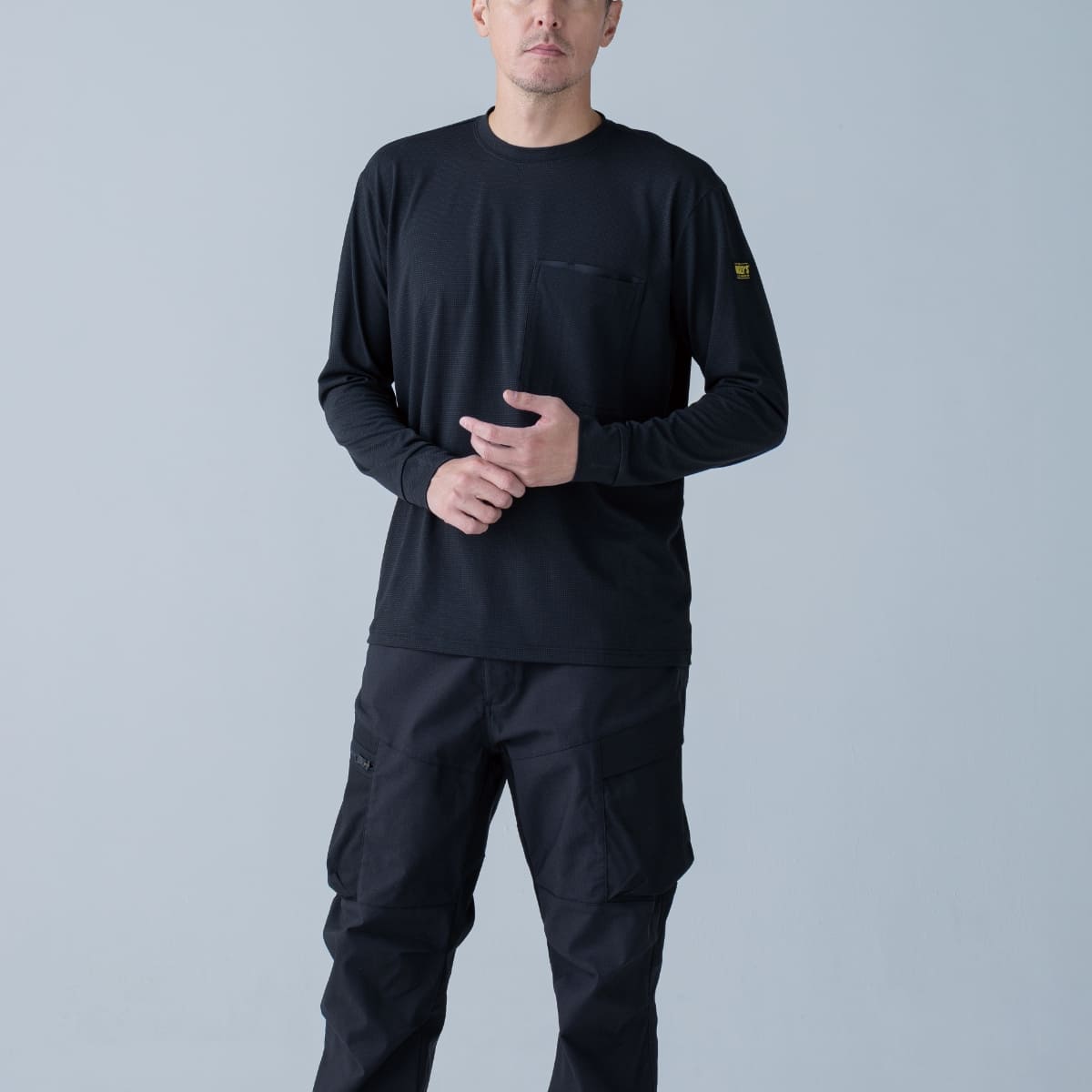 DRYドッツロングスリーブTシャツ | ユニフォーム | 1枚 | 50351 | チャコールグレー