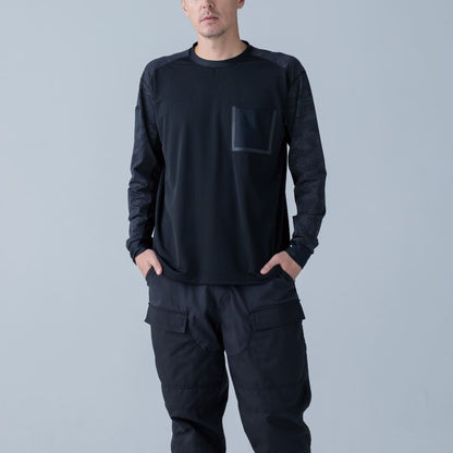メガクールロングスリーブTシャツ | ユニフォーム | 1枚 | 80150 | ブラックxブラック