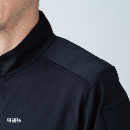TS DEOドッツロングスリーブハーフジップ | ユニフォーム | 1枚 | 85605 | ブラック