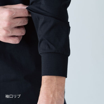 TS DEOドッツロングスリーブハーフジップ | ユニフォーム | 1枚 | 85605 | ブラック