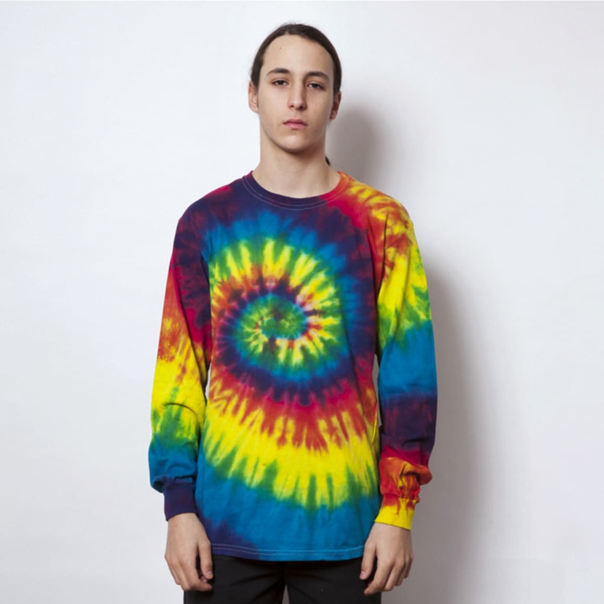 5.3 oz レインボー&スパイダー ロングスリーブTシャツ | メンズ | 1枚 | TD2000 | ネオンレインボー