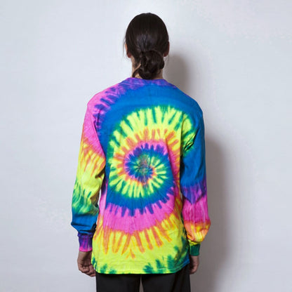 5.3 oz レインボー&スパイダー ロングスリーブTシャツ | メンズ | 1枚 | TD2000 | ネオンレインボー