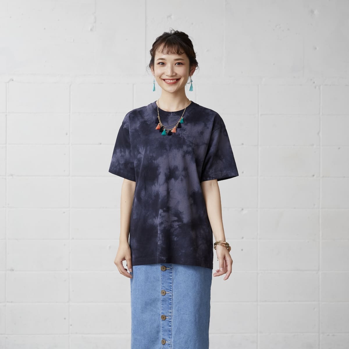 タイダイTシャツ | メンズ | 1枚 | TDT-148 | Mブラック