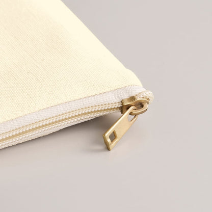 キャンバスL字ファスナーフラットポーチ(S) | ノベルティ(小物) | 1枚 | TP-0007 | ナチュラル