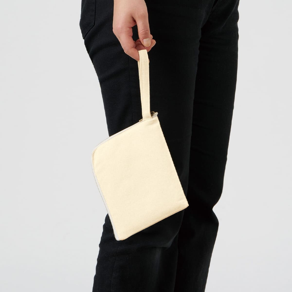 キャンバスL字ファスナーフラットポーチ(S) | ノベルティ(小物) | 1枚 | TP-0007 | パープル