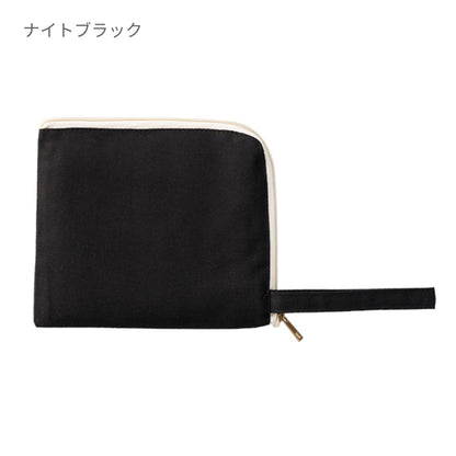 キャンバスL字ファスナーフラットポーチ(S) | ノベルティ(小物) | 1枚 | TP-0007 | パープル