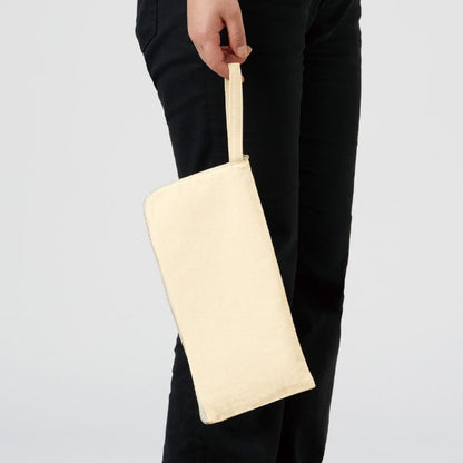 キャンバスL字ファスナーフラットポーチ(M) | ノベルティ(小物) | 1枚 | TP-0008 | パープル