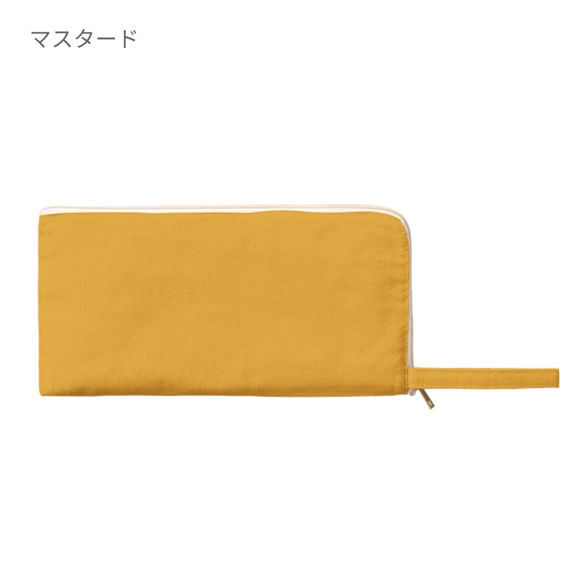 キャンバスL字ファスナーフラットポーチ(M) | ノベルティ(小物) | 1枚 | TP-0008 | パープル