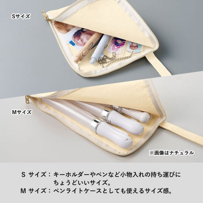 キャンバスL字ファスナーフラットポーチ(M) | ノベルティ(小物) | 1枚 | TP-0008 | スモークピンク