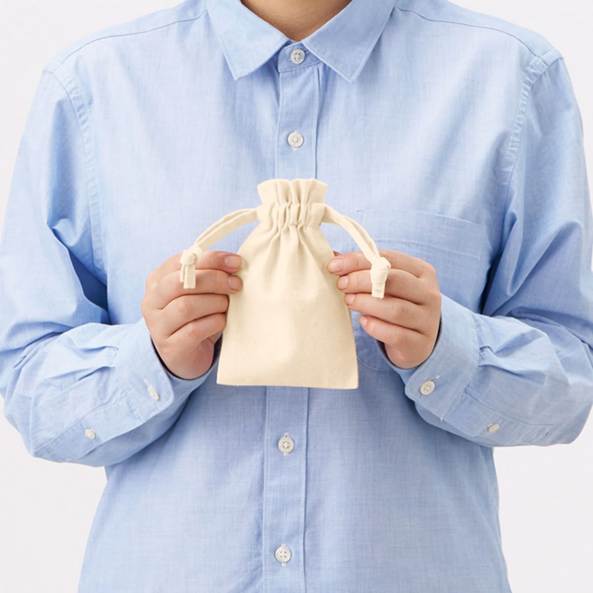 厚手コットンフリル巾着(SS) | ノベルティ(小物) | 1枚 | TP-0012 | オリーブ