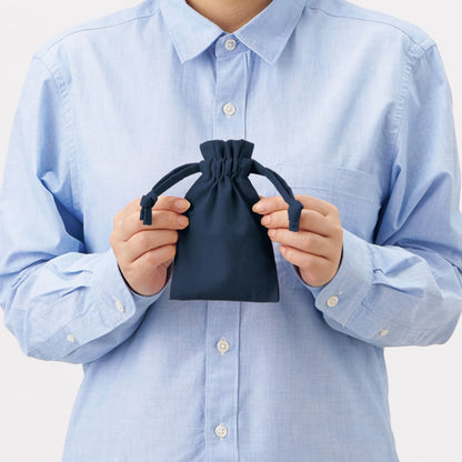 厚手コットンフリル巾着(SS) | ノベルティ(小物) | 1枚 | TP-0012 | サックスブルー