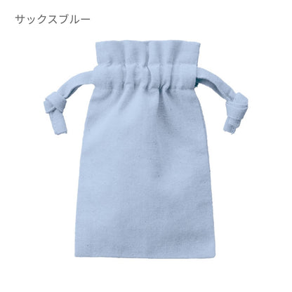 厚手コットンフリル巾着(SS) | ノベルティ(小物) | 1枚 | TP-0012 | サックスブルー